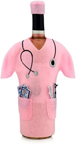 White Coat Wine Gifts For Women Doctors - Felt Wine Gift Bag With Otoscope, Syringe, Capsules, Necklace, Doctors Wine Cover Gifts For Graduation Birthday Anniversary Nurse Practitioner Gifts For Women -Kitchen Island Sale 31JQis5s5KL. AC