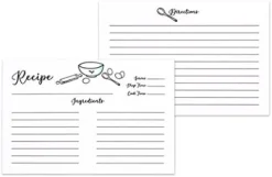 Utshine Premium Recipe Cards 4x6 Inches, Lemon Design (Set Of 50) | No-Smear Double Sided Cardstock | Bulk Blank Recipe Cards For Recipe Box 4x6 | Recipe Cards For Bridal Shower | Great Gift For Mom -Kitchen Island Sale 31Klt3sxqHS. AC