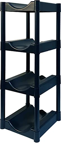Water Racks - 3 And 5 Gallon Bottles - 4-Tray Jug Storage System - Free-Standing Organizer For Home, Office, Kitchen, Warehouse - Black