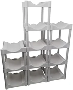 Water Racks - 3 And 5 Gallon Bottles - 4-Tray Jug Storage System - Free-Standing Organizer For Home, Office, Kitchen, Warehouse - Black -Kitchen Island Sale 31MT0dfflzL. AC 1