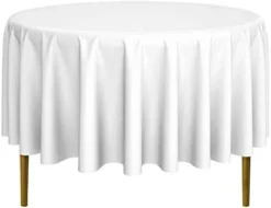 - 10 Premium 108" Round Tablecloths For Wedding/Banquet/Restaurant - Polyester Fabric Table Cloths - White 24 - 10 Premium 108" Round Tablecloths For Wedding/Banquet/Restaurant - Polyester Fabric Table Cloths - White -Kitchen Island Sale 31Mpo82KwCL. AC