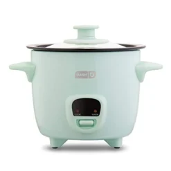 Dash 8” Express Electric Round Griddle & Snacks - Aqua & Mini Rice Cooker Steamer With Removable Nonstick Pot, Keep Warm Function & Recipe Guide, 2 Cups, Aqua -Kitchen Island Sale 31NEH1QYehL