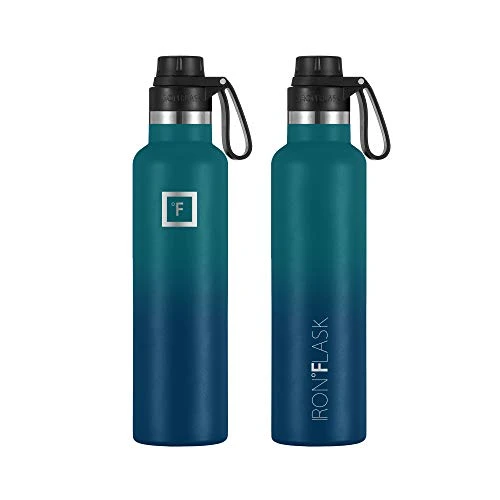 Ports Water Bottle - 24 Oz, 3 Lids (Spout Lid), Leak Proof, Vacuum Insulated Stainless Steel, Hot Cold, Double Walled, Thermo Mug, Standard Metal Canteen 3 Ports Water Bottle - 24 Oz, 3 Lids (Spout Lid), Leak Proof, Vacuum Insulated Stainless Steel, Hot Cold, Double Walled, Thermo Mug, Standard Metal Canteen - Image 3