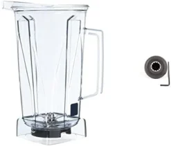 Clear Container With Blade And No Lid, 64 Ounce & 2-Part Lid And Plug, 64-Ounce (High Profile), Black - 15855 -Kitchen Island Sale 31NWwOpHr7L. AC