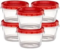 (4 Ounce 10 Pack) Twist Cap Containers Clear Bottom With Red Top Screw On Lids Twist Top Food Storage Freezer Reusable Containers 29 (4 Ounce 10 Pack) Twist Cap Containers Clear Bottom With Red Top Screw On Lids Twist Top Food Storage Freezer Reusable Containers -Kitchen Island Sale 31NnvOhhT7L. AC 1