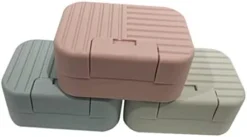 3pcs Box Sealable Containers Container With Lid Decorative Soap Dish Soap Holder Shower Soap Case Pink Soap Container Soap Box Portable Soap Box Dispenser Tray Drain Pipe Portable -Kitchen Island Sale 31NprBZoBL. AC