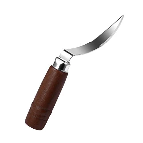 UPKOCH 1PC Coconut Tool Coconut Meat Remover Durable Wooden Handle Stainless Steel Coconut Opener Scraper Knife For Kitchen Home 1 UPKOCH 1PC Coconut Tool Coconut Meat Remover Durable Wooden Handle Stainless Steel Coconut Opener Scraper Knife For Kitchen Home