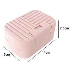 Drainage Soap Box Portable Soap Box With Lid Travel Washing Soap Boxes Sealed Leak Proof Soap Container Box Bathroom Waterproof Soap Storage Boxes (Color : Green)