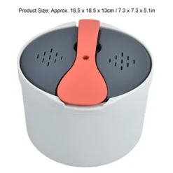 Microwave Rice Cooker 2L Food Grade PP Material Rice Spoon Lid Strainer Steaming Pot Rice Cooker Set (Orange) -Kitchen Island Sale 31OWTYJxOSL