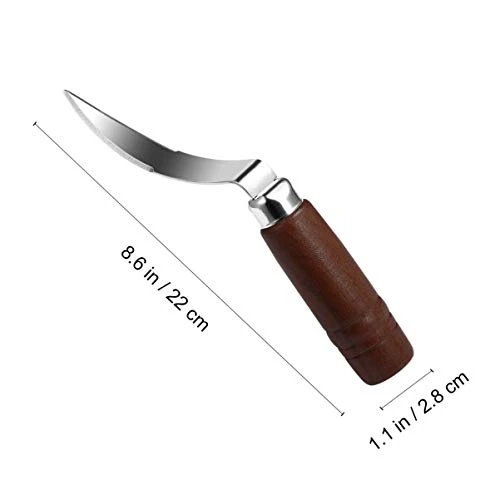 UPKOCH 1PC Coconut Tool Coconut Meat Remover Durable Wooden Handle Stainless Steel Coconut Opener Scraper Knife For Kitchen Home 3 UPKOCH 1PC Coconut Tool Coconut Meat Remover Durable Wooden Handle Stainless Steel Coconut Opener Scraper Knife For Kitchen Home - Image 3