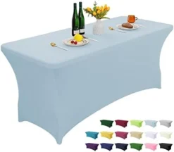 Black 6FT Stretch Spandex Table Cover Washable And Wrinkle Resistant Kitchen Spandex Tablecloth Fitted Rectangular Table For Party,Banquet,Weddings,Cocktail And Festival -Kitchen Island Sale 31PJ2qhwlBL. AC