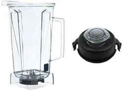 Clear Container With Blade And No Lid, 64 Ounce & 2-Part Lid And Plug, 64-Ounce (High Profile), Black - 15855 -Kitchen Island Sale 31Q43HOCLIL. AC
