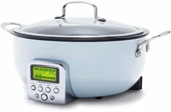 Greenpan Elite Essential Smart Electric 6QT Skillet Pot, Presets To Sear Saute Stir-Fry And Cook Rice, Healthy Ceramic Nonstick And Dishwasher Safe Parts, Easy-to-use LED Display, Ponderosa Pine -Kitchen Island Sale 31QoFgdAwrL. AC