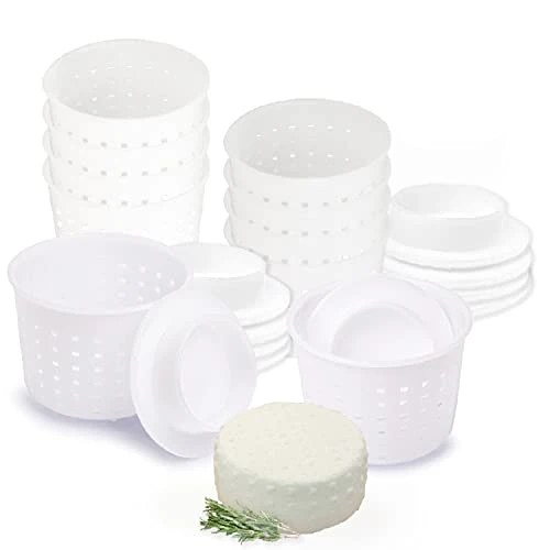 10 Pcs Cheese Molds + Pistons - Basic Cheese Mold 10 Oz (300 Ml) + Follower Piston - Cheese Making Kit With Piston - Cheese Mold For Cheese Making - Cheese Set For Press 6 10 Pcs Cheese Molds + Pistons - Basic Cheese Mold 10 Oz (300 Ml) + Follower Piston - Cheese Making Kit With Piston - Cheese Mold For Cheese Making - Cheese Set For Press - Image 6