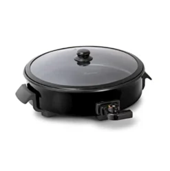 GENERIC Nonstick Electric Skillet | Hot Oven Cooker With 14 Inch Healthy-Eco Nonstick Coating Surface | Convenient Easy Clean Up | Tempered Glass Lids | Black -Kitchen Island Sale 31UIA8Ln5fL