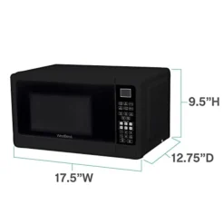 MW71B Microwave Oven 700-Watts Compact With 6 Pre Cooking Settings, Speed Defrost, Electronic Control Panel And Glass Turntable, Black -Kitchen Island Sale 31VSMlPzXFL