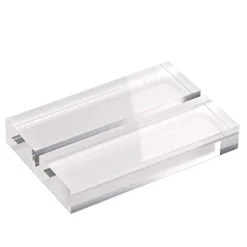 15 Pack 3" Large Clear Acrylic Sign Holders | Wedding Sign Holders |Table Numbers Display Stands | Acrylic Place Card Slot Stand - Acrylic Sign