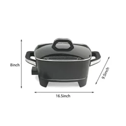 Extra Deep Electric Skillet NonStick - For Roast Fry (12 Inch) -Kitchen Island Sale 31W713t2sRL