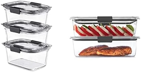 Rubbermaid Brilliance Glass Storage 3.2-Cup Food Containers With Lids, BPA Free And Leak Proof, Medium, Clear, Pack Of 4 3 Rubbermaid Brilliance Glass Storage 3.2-Cup Food Containers With Lids, BPA Free And Leak Proof, Medium, Clear, Pack Of 4 - Image 3