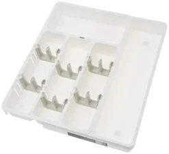 OXO Good Grips Expandable Utensil Organizer, 9.75 Inches, White