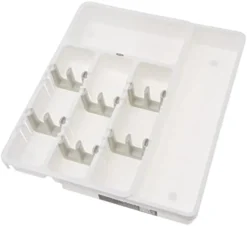 OXO Good Grips Expandable Utensil Organizer, 9.75 Inches, White -Kitchen Island Sale 31WMrNQKGgL. AC