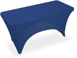 - 4' Fitted Stretch Tablecloth For 48" X 24" Rectangular Table - Wedding/Banquet/Trade Show - Spandex Cloth Fabric Cover - Black -Kitchen Island Sale 31WTrdinNfL. AC