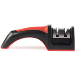 HUJI Professional Kitchen 2 Stage Chefs Knife Sharpener Help Repair, Restore, And Polish Blades With Soft Grip Safety Handle, Easy To Use