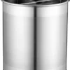 Xtra-Large Stainless Steel Kitchen Utensil Holder - 360° Rotating Utensil Caddy - Weighted Base For Stability - Utensil Crock With Removable Divider For Easy Cleaning - Countertop Utensil Organizer.