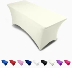 Black 6ft Tablecloth Rectangular Spandex Linen - Table Cloth Fitted Cover For 6 Foot Folding Table, Wedding Linens Banquet Cloths Rectangle Covers -Kitchen Island Sale 31XHJPaoKYL. AC