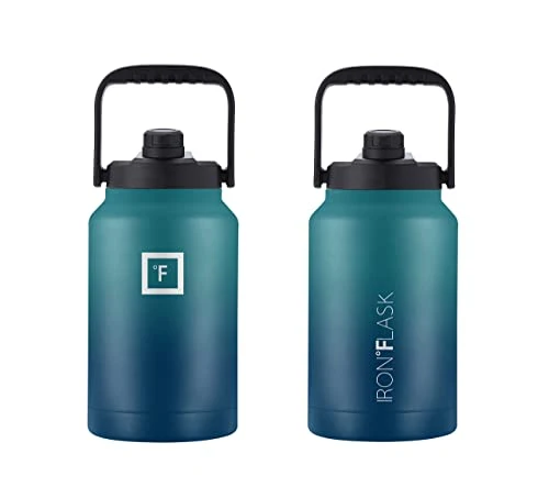 Ports Water Bottle - 128 Oz/One Gallon, 2 Lids, Straw And Spout, Leak Proof, Vacuum Insulated Stainless Steel, Hot Cold, Double Walled, Simple Thermo Mug, Metal Canteen Jug Growler 4 Ports Water Bottle - 128 Oz/One Gallon, 2 Lids, Straw And Spout, Leak Proof, Vacuum Insulated Stainless Steel, Hot Cold, Double Walled, Simple Thermo Mug, Metal Canteen Jug Growler - Image 4