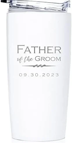 Engraved Personalized Father Of The Bride Tumbler (Matte Black) 20 Oz - Stainless Steel Coffee Travel Mug, Father Of The Bride Gift -Kitchen Island Sale 31Z8n9U32XL. AC