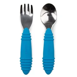 Utensils, Silicone Chewtensils, Baby Fork And Spoon Set, Training Utensils, Baby Led Weaning Stage 1 For Ages 6 Months+ In Gray 2 Count (Pack Of 1) -Kitchen Island Sale 31ZTxje9L3L