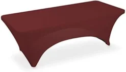 - 4' Fitted Stretch Tablecloth For 48" X 24" Rectangular Table - Wedding/Banquet/Trade Show - Spandex Cloth Fabric Cover - Black -Kitchen Island Sale 31ZgMB5bneL. AC