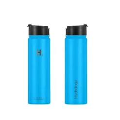 Ydrology Water Bottle - 18 Oz, 22 Oz, 32 Oz, 40 Oz, Or 64 Oz With 3 LIDS Double Wall Vacuum Insulated Stainless Steel Wide Mouth Sports Hot & Cold Thermos (22 Oz, Pacific Blue) -Kitchen Island Sale 31ZlUSxnYKL