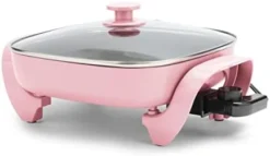 Healthy Ceramic Nonstick, 12" 5QT Square Electric Skillet With Glass Lid, Dishwasher Safe, Adjustable Temperature Control, PFAS-Free, Pink 14 Healthy Ceramic Nonstick, 12" 5QT Square Electric Skillet With Glass Lid, Dishwasher Safe, Adjustable Temperature Control, PFAS-Free, Pink -Kitchen Island Sale 31aaFPxbjpL. AC