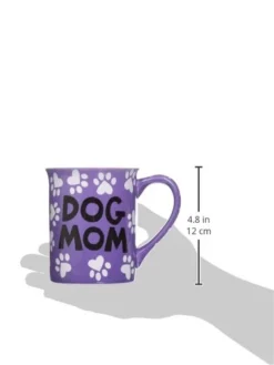 Enesco Our Name Is Mud “Dog Mom, 16 Oz. Stoneware Mug, 1 Count (Pack Of 1), Multi Color -Kitchen Island Sale 31bNtfZ49mL