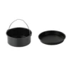 2pcs/set Universal Air Fryer Accessory Set Steel Pizza Pan Baking Cake Barrel For Gourmia