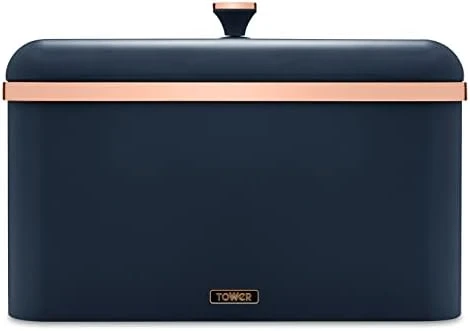 Tower T826130BLK Cavaletto Bread Bin Storage, Carbon Steel, Removable Lid, Black And Rose Gold 9 Tower T826130BLK Cavaletto Bread Bin Storage, Carbon Steel, Removable Lid, Black And Rose Gold - Image 9