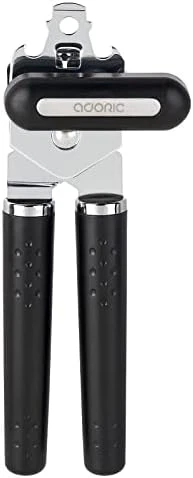 Can Opener, Can Opener Manual With Stainless Steel Sharp Blade - Smooth Edge & Ultra Sharp, Multifunctional Heavy Duty Handheld Can Opener With Anti-slip Hand Grip & Large Turning Knob (Black) 7 Can Opener, Can Opener Manual With Stainless Steel Sharp Blade - Smooth Edge & Ultra Sharp, Multifunctional Heavy Duty Handheld Can Opener With Anti-slip Hand Grip & Large Turning Knob (Black) - Image 7