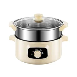 AYENCI Soup Pot, Multi Functional Electric Hot Pot Household Integrated Electric Hot Pot Non Stick Electric Frying Pan Dormitory Small Electric Pot Multi Layer Electric Steamer