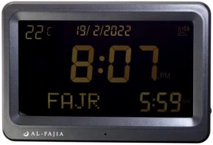 Automatic Worldwide Digital 8 Azan Prayer Sounds Islamic Wall And Desk Clock For USA FAJ-113 - Jet Black 5 Automatic Worldwide Digital 8 Azan Prayer Sounds Islamic Wall And Desk Clock For USA FAJ-113 - Jet Black - Image 5