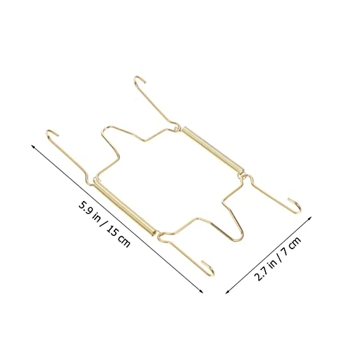 4pcs Wall Plate Hangers Gold Spring Dish Hooks Wire Plate Hook Holder Invisible Plate Hanger Decorative Dish Holder With Hooks For Home Wall Ornament 3 4pcs Wall Plate Hangers Gold Spring Dish Hooks Wire Plate Hook Holder Invisible Plate Hanger Decorative Dish Holder With Hooks For Home Wall Ornament - Image 3
