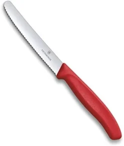 Victorinox Swiss Classic 4.5 Inch Serrated Utility Steak Knife With Red Handle -Kitchen Island Sale 31eDJ46aVXL. AC