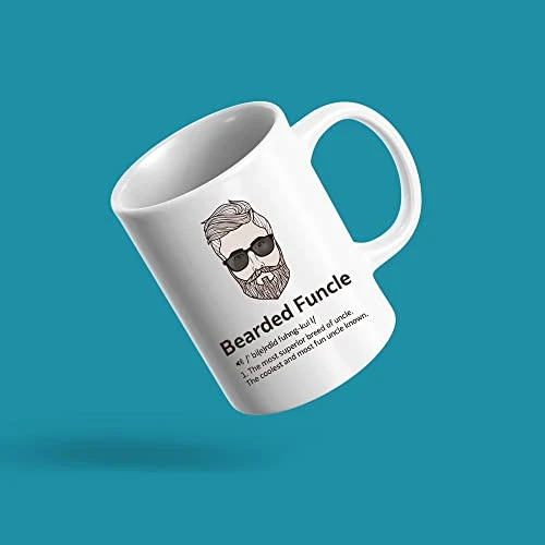 Bearded Funcle Definition Mug Uncle From Niece Nephew Brother Sister Father's Day Funny Ceramic Coffee Cup 11 Oz White 1 Bearded Funcle Definition Mug Uncle From Niece Nephew Brother Sister Father's Day Funny Ceramic Coffee Cup 11 Oz White