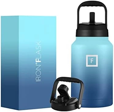 Ports Water Bottle - 128 Oz/One Gallon, 2 Lids, Straw And Spout, Leak Proof, Vacuum Insulated Stainless Steel, Hot Cold, Double Walled, Simple Thermo Mug, Metal Canteen Jug Growler 10 Ports Water Bottle - 128 Oz/One Gallon, 2 Lids, Straw And Spout, Leak Proof, Vacuum Insulated Stainless Steel, Hot Cold, Double Walled, Simple Thermo Mug, Metal Canteen Jug Growler - Image 10