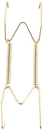 Wall Display Plates Hanger W Type Dish Spring Holder, Wall Display Golden Decoration Crafts, Wall Display Plates Hanger W Type Dish Holder(6 Inch) 8 Wall Display Plates Hanger W Type Dish Spring Holder, Wall Display Golden Decoration Crafts, Wall Display Plates Hanger W Type Dish Holder(6 Inch) - Image 8