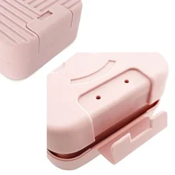 Drainage Soap Box Portable Soap Box With Lid Travel Washing Soap Boxes Sealed Leak Proof Soap Container Box Bathroom Waterproof Soap Storage Boxes (Color : Green) -Kitchen Island Sale 31hE64aqVCL