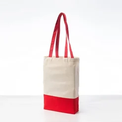 Canvas Tote Bag Heavy Duty 12 Oz Cotton With Bottom Gusset Grocery Beach Shopping Bag 17x14x4 Inches - 6 Pack (Red) -Kitchen Island Sale 31hLcp77oYL