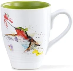 Dean Crouser Spring Cardinal Watercolor Yellow 16 Ounce Glossy Ceramic Stoneware Bird Mug With Easy Grip Handle -Kitchen Island Sale 31heE1NSBBL. AC