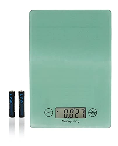 Digital Food Scale, 11lb/5kg Electronic Glass Kitchen Scale 4 Units LCD Display Scale For Weighing 1g/0.01oz Precise Graduation Innovative Green Design 6 Digital Food Scale, 11lb/5kg Electronic Glass Kitchen Scale 4 Units LCD Display Scale For Weighing 1g/0.01oz Precise Graduation Innovative Green Design - Image 6